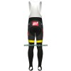 Fietskleding (Fietsshirt Lange Mouw + Lange Koersbroek) 2022 Bingoal Pauwels Sauces WB - Rood Neongeel